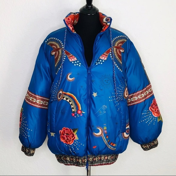 FARM Rio Jackets & Blazers - Farm Rio Reversible Mystic Puffer Jacket size S/M